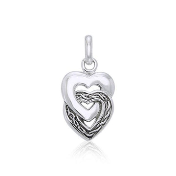 Twin Heart Silver Pendant TPD3409 - Jewelry